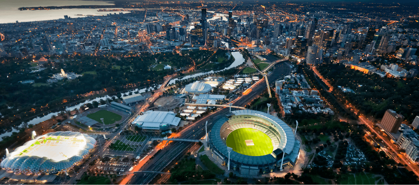 australian city arial view