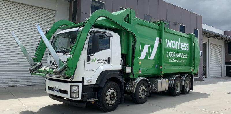 Wanless waste management truck