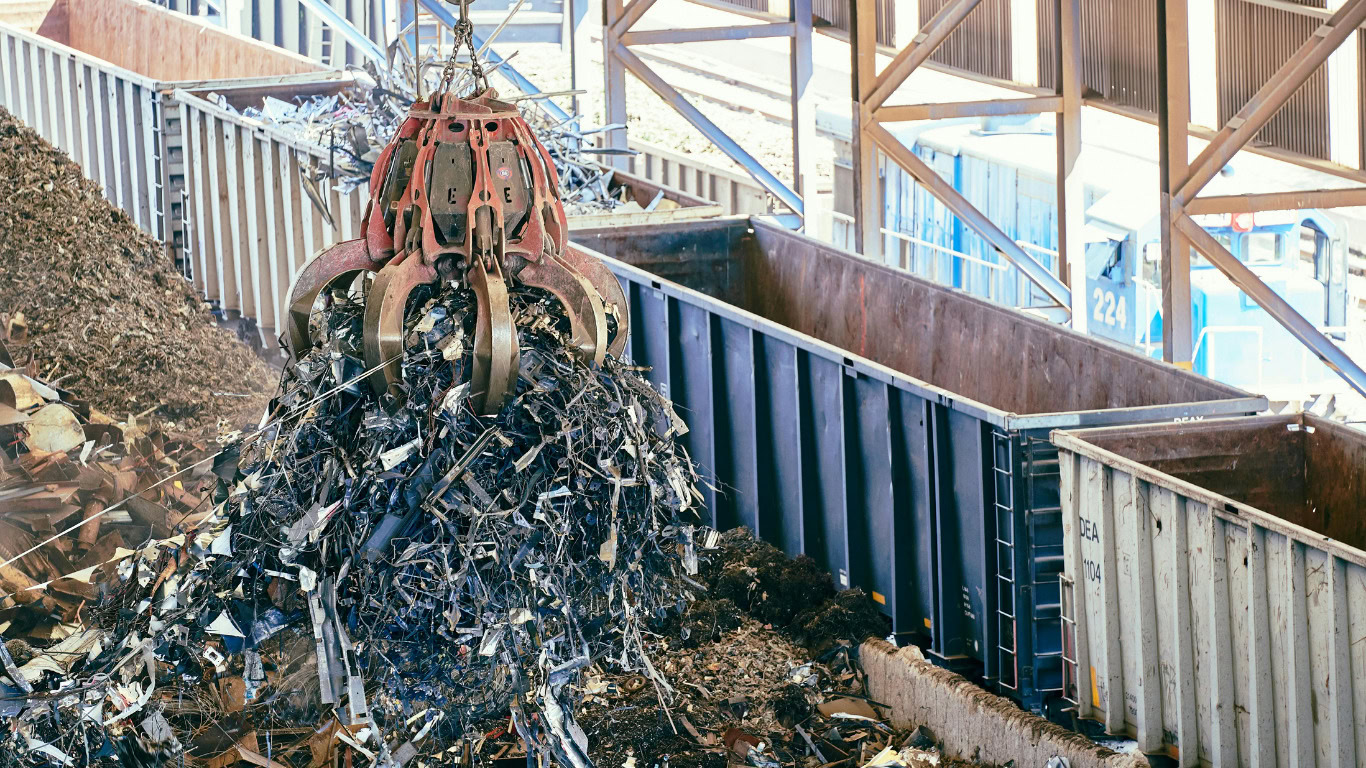 Scrap metal recycler waste
