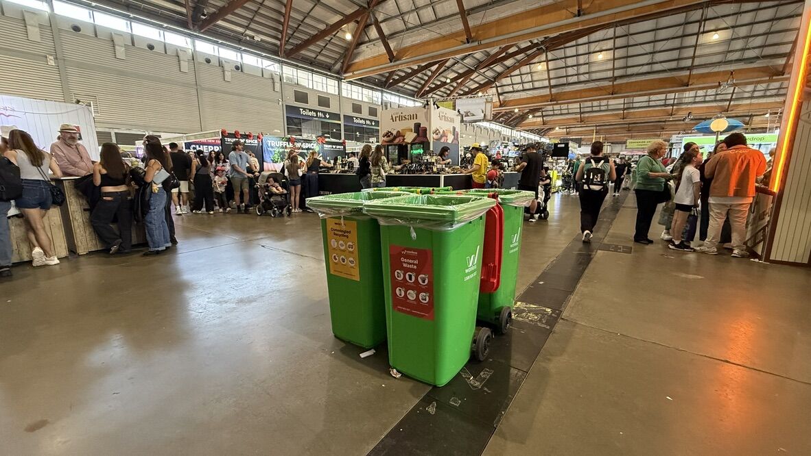 Commercial waste setup